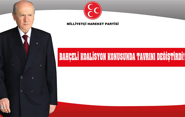Bahçeli Çark etti Kooalisyon kurabiliriz!