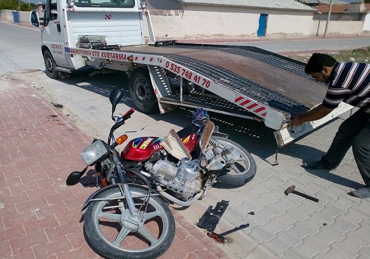 Eskil'de motosiklet kazası: 1 Yaralı