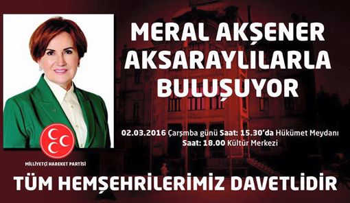 Meral Akşener'in Aksaray programı belli oldu
